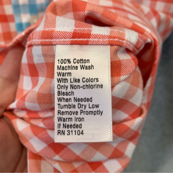 SADDLEBRED Vintage Oxford Men's Long Sleeve Button Down Checkered Shirt Med #955 - Picture 7 of 11